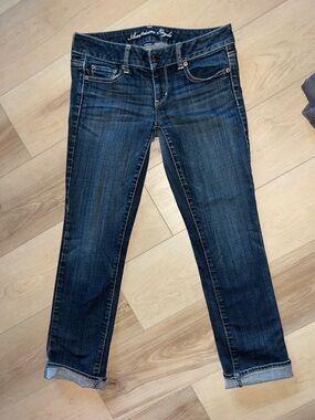 VINTAGE American Eagle Outfitters Boyfriend Jeans in Dark Blue Wash